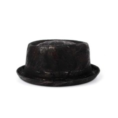 Porkpie Rustic Retro Vintage Style Hat - Black
