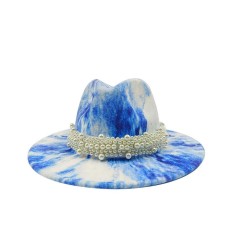 Colorful Bead Straps Panama Party Hat - Multicolor