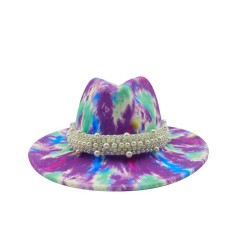 Colorful Bead Straps Panama Party Hat - Multicolor
