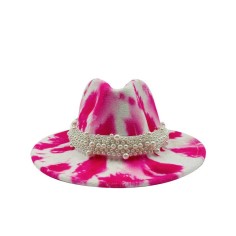 Colorful Bead Straps Panama Party Hat - Multicolor