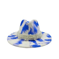 Colorful Bead Straps Panama Party Hat - Multicolor