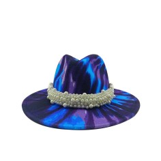 Colorful Bead Straps Panama Party Hat - Multicolor
