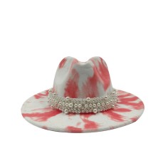 Colorful Bead Straps Panama Party Hat - Multicolor