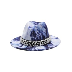 Colorful Bead Straps Panama Party Hat - Multicolor