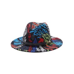 Colorful Bead Straps Panama Party Hat - Multicolor