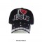 I Love Jesus Adjustable Baseball Cap with Rhinestones - Pink