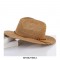 Panama Straw Leather Ribbon Summer Beach Hat - Light Coffee