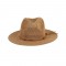 Panama Straw Leather Ribbon Summer Beach Hat - Light Coffee