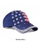 Rhinestones US Flag Adjustable Baseball Cap - Red
