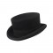 Satin Lined Old Fashion Costumes Magician 5.3 inch Cylinder Top Hat - Black