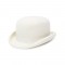 Derby Bowler Satin Lined Old Fashion Costumes Hat - White