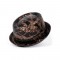 Porkpie Rustic Snake Pattern Style Hat - Black