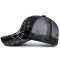 Flower Butterfly Adjustable Baseball Cap with Rhinestones - Black