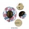 Panama Lifeguard Straw Summer Rose Pattern Beach Hat - White