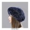 Winter Faux Fur Warm Knitted Berets Hat - Gray White