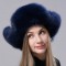 Ushanka Earmuffs Faux Furry Nomad Winter Hat - Navy Blue