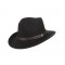 Old Fashion Western Cowgirl Indiana Jones Fedora Hat - Black