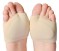 Silicone Gel Half Insoles for Healing and Shock Absorption - One Pair - Beige