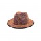 Old Fashion Rhinestone Jazz Party Fedora Hat - Copper
