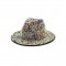 Old Fashion Rhinestone Jazz Party Fedora Hat - Multicolor