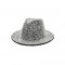 Old Fashion Rhinestone Jazz Party Fedora Hat - Silver