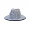 Old Fashion Rhinestone Jazz Party Fedora Hat - White