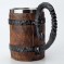 Viking Resin Wooden Barrel Stainless Steel Beer. Coffee Mug - 500ml