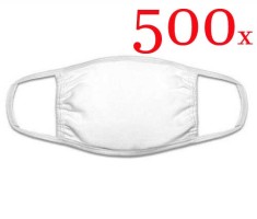 500-pack White Hanes Face Masks - Washable, 100% Cotton - Medium Size