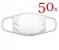 50-pack White Hanes Face Masks - Washable, 100% Cotton - Medium Size