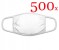 500-pack White Hanes Face Masks - Washable, 100% Cotton - Medium Size