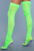 1932 Opaque Nylon Thigh Highs Neon Green