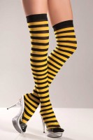 BW504 Buzzing Beauty Thigh Highs Stockings - Bee Yellow and Black SPECIAL