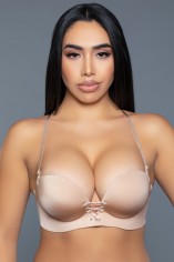 2306 Front Tie Fashion Bra Nude