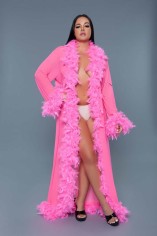 BW834 Glamour Robe - Neon Pink