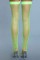1931 Nylon Fishnet Thigh Highs Neon Green SPECIAL