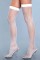 1931 Nylon Fishnet Thigh Highs White