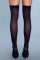 1932 Opaque Nylon Thigh Highs Black
