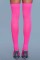 1932 Opaque Nylon Thigh Highs Neon Pink