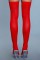 1932 Opaque Nylon Thigh Highs Red