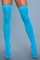 1932 Opaque Nylon Thigh Highs Turquoise