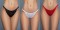 2097 Ava Panty 3 Pack - Black, Red, White