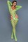 2156 Alluring Fishnet Bodysuit Neon Green