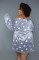 2259 Kaylee Robe Dark Grey White