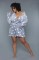 2259 Kaylee Robe Dark Grey White