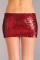 BW1677RD Sequin Skirt - Red SPECIAL XL