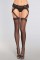 BWH805 Criss-cross Lace Garter Thigh Highs - Black