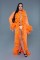 BW834 Glamour Robe - Neon Orange