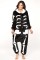 C1807 SKELETON Adult Onesie
