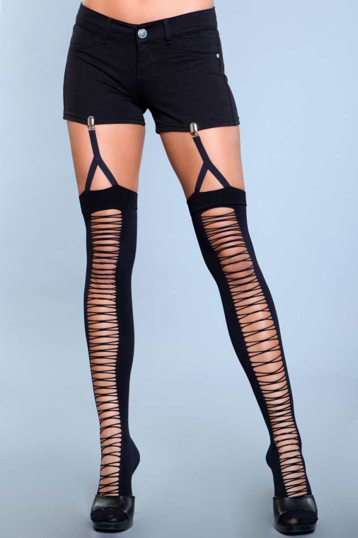 BeWicked 1929 Illusion Clip Garter Thigh Highs in Hosiery