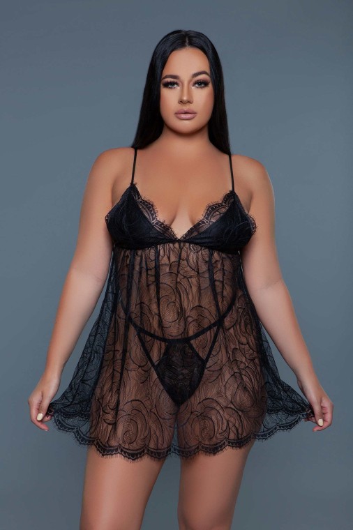 BeWicked 2269 Daisy 2 Piece - Black in Lingerie, Bras, Panties, Teddies,  Thongs, Lifts and Body Shapers